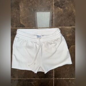 TNA White Athletic Drawstring Shorts